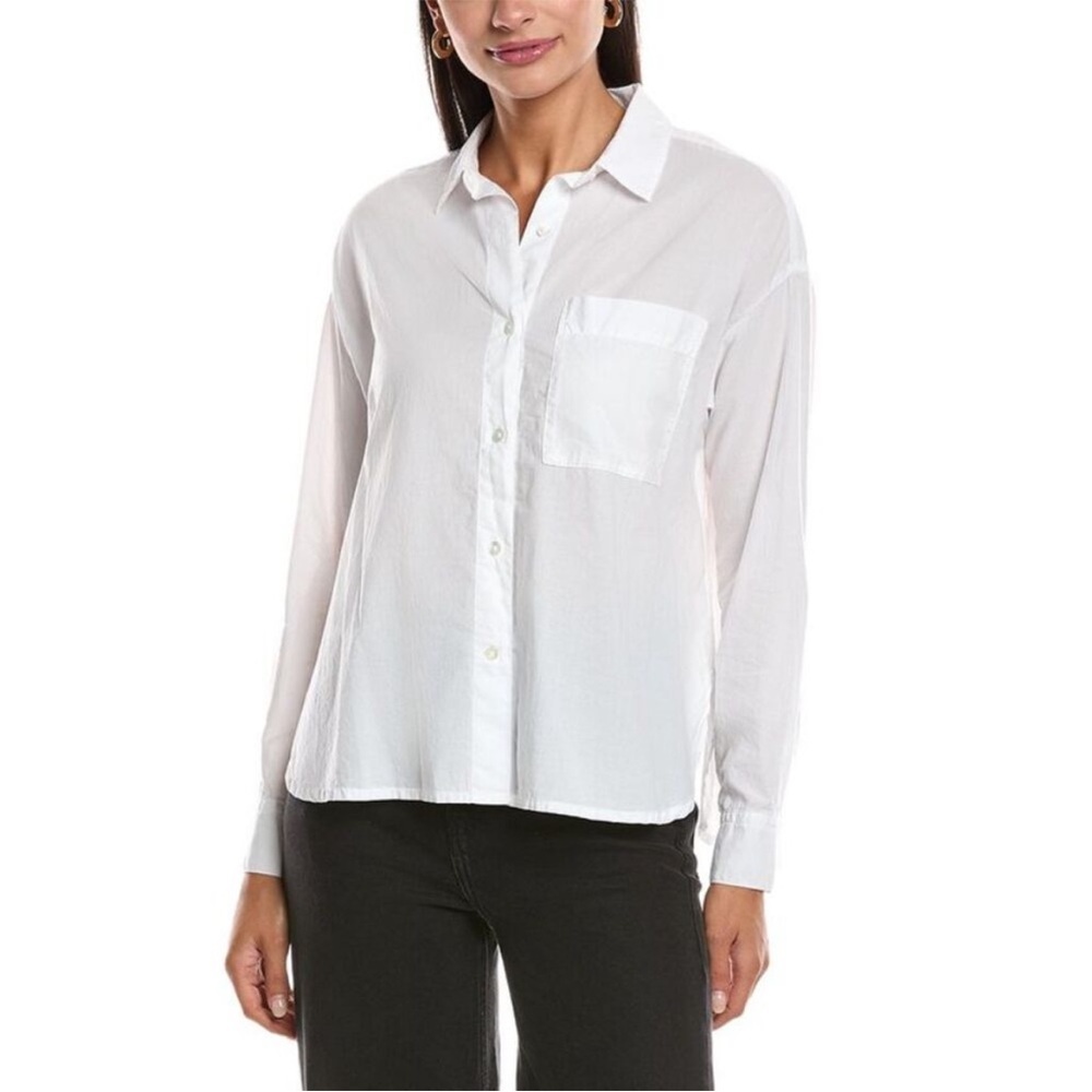 James Perse White Button-Down Shirt